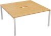 TC Bench Desk, Pod of 2, Full Depth - 1200 x 1600mm - Beech