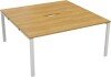 TC Bench Desk, Pod of 2, Full Depth - 1200 x 1600mm - Nova Oak