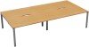 TC Bench Desk, Pod of 4, Full Depth - 2800 x 1600mm - Beech