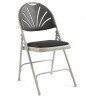 Principal 2600 Comfort Steel Folding Chair with Upholstered Seat (Pack of 4) - Charcoal