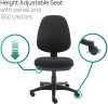 TC Versi 2 Lever Operators Chair with Fixed Arms