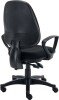 TC Versi 2 Lever Operators Chair with Fixed Arms - Black