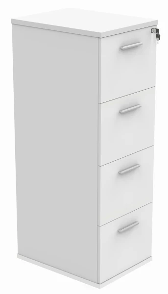 Gala Filing Cabinet - 4 Drawers - Arctic White