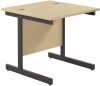 TC Single Upright Rectangular Desk with Single Cantilever Legs - 800mm x 800mm - Maple (8-10 Week lead time)