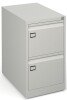 Bisley Executive 2 Drawer Steel Filing Cabinet - Grey