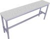 Gopak Enviro High Dining Bench - (W) 1600 x (D) 330mm - Snow Grit