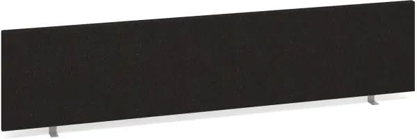 Dams Desk Mounted Straight Fabric Screen 1800 x 400mm - Charcoal