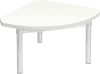 Gopak Enviro Silver Frame Coffee Table - Quadrant 600 x 600mm - White