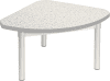 Gopak Enviro Silver Frame Coffee Table - Quadrant 600 x 600mm - Ailsa