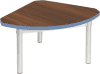 Gopak Enviro Silver Frame Coffee Table - Quadrant 600 x 600mm - Teak