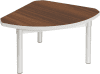 Gopak Enviro Silver Frame Coffee Table - Quadrant 600 x 600mm - Teak