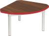 Gopak Enviro Silver Frame Coffee Table - Quadrant 600 x 600mm - Teak