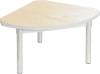 Gopak Enviro Silver Frame Coffee Table - Quadrant 600 x 600mm - Maple