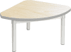 Gopak Enviro Silver Frame Coffee Table - Quadrant 600 x 600mm - Maple