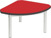 Gopak Enviro Silver Frame Coffee Table - Quadrant 600 x 600mm - Poppy Red