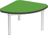 Gopak Enviro Silver Frame Coffee Table - Quadrant 600 x 600mm - Pea Green