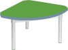 Gopak Enviro Silver Frame Coffee Table - Quadrant 600 x 600mm - Pea Green