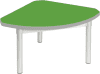 Gopak Enviro Silver Frame Coffee Table - Quadrant 600 x 600mm - Pea Green