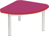 Gopak Enviro Silver Frame Coffee Table - Quadrant 600 x 600mm - Fuchsia