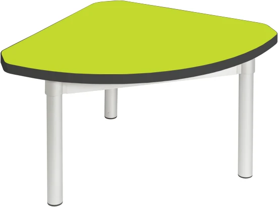 Gopak Enviro Silver Frame Coffee Table - Quadrant 600 x 600mm - Acid Green