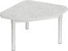 Gopak Enviro Silver Frame Coffee Table - Quadrant 600 x 600mm - Snow Grit