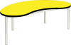 Gopak Enviro Early Years Bean Shaped Table - Yellow