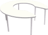 Gopak Enviro Early Years Keyhole Shaped Table - White