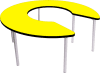 Gopak Enviro Early Years Keyhole Shaped Table - Yellow