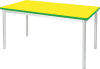 Gopak Enviro Rectangular Classroom Table - (W) 1400 x (D) 750mm - Yellow