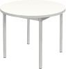 Gopak Enviro Silver Frame Coffee Table - Round 600mm Diameter - White