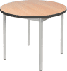 Gopak Enviro Silver Frame Coffee Table - Round 600mm Diameter - Beech