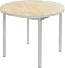 Gopak Enviro Silver Frame Coffee Table - Round 600mm Diameter - Maple
