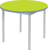 Gopak Enviro Silver Frame Coffee Table - Round 600mm Diameter - Acid Green