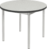 Gopak Enviro Silver Frame Coffee Table - Round 600mm Diameter - Snow Grit
