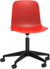 Origin FLUX Black Nylon 5 Star Base Task Chair - Coral Red