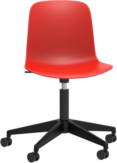 Origin FLUX Black Nylon 5 Star Base Task Chair - Coral Red