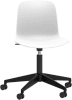 Origin FLUX Black Nylon 5 Star Base Task Chair - Traffic White