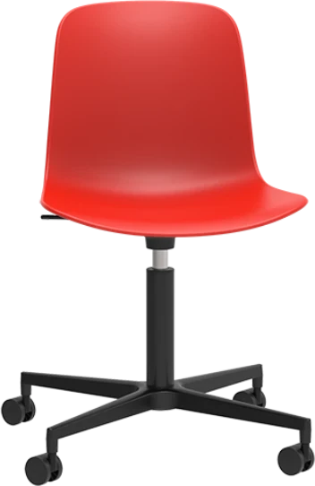 Origin FLUX Task Chair Black Aluminium 4 Star Base - Coral Red