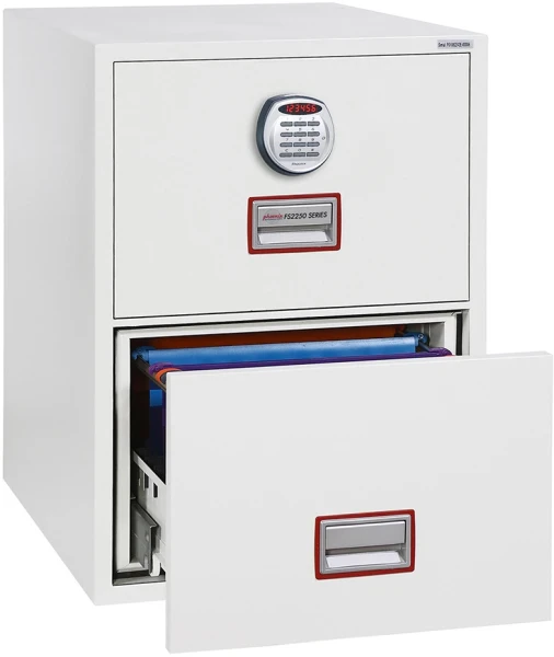 Phoenix Safe FS2252E World Class Vertical Fire File - 2 Drawer Cabinet with Electronic Lock