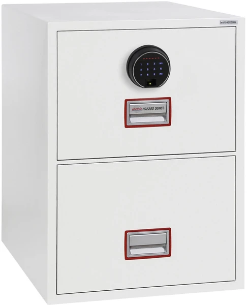 Phoenix Safe FS2252F World Class Vertical Fire File - 2 Drawer Cabinet with Fingerprint Lock