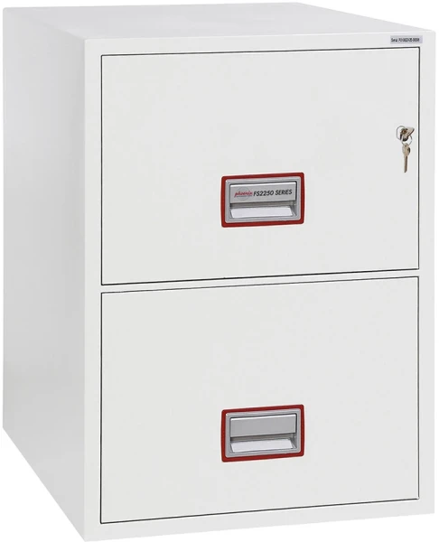 Phoenix Safe FS2252K World Class Vertical Fire File - 2 Drawer Cabinet with Key Lock