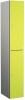 Probe Zenbox Two Compartment Locker - 1800 x 300 x 400mm - Lime Yellow