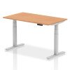 Dynamic Air Rectangular Height Adjustable Desk - 1400mm x 800mm - Oak