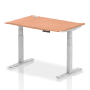 Dynamic Air Rectangular Height Adjustable Desk with Cable Ports - 1200mm x 800mm - Beech