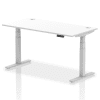 Dynamic Air Rectangular Height Adjustable Desk with Cable Ports - 1600mm x 800mm - White