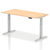 Dynamic Air Rectangular Height Adjustable Desk with Cable Ports - 1600mm x 800mm - Maple