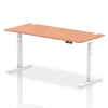 Dynamic Air Rectangular Height Adjustable Desk with Cable Ports - 1800mm x 800mm - Beech