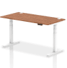 Dynamic Air Rectangular Height Adjustable Desk with Cable Ports - 1600mm x 800mm - Walnut