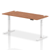 Dynamic Air Rectangular Height Adjustable Desk with Cable Ports - 1800mm x 800mm - Walnut