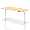 Dynamic Air Rectangular Height Adjustable Desk with Cable Ports - 1800mm x 800mm - Maple